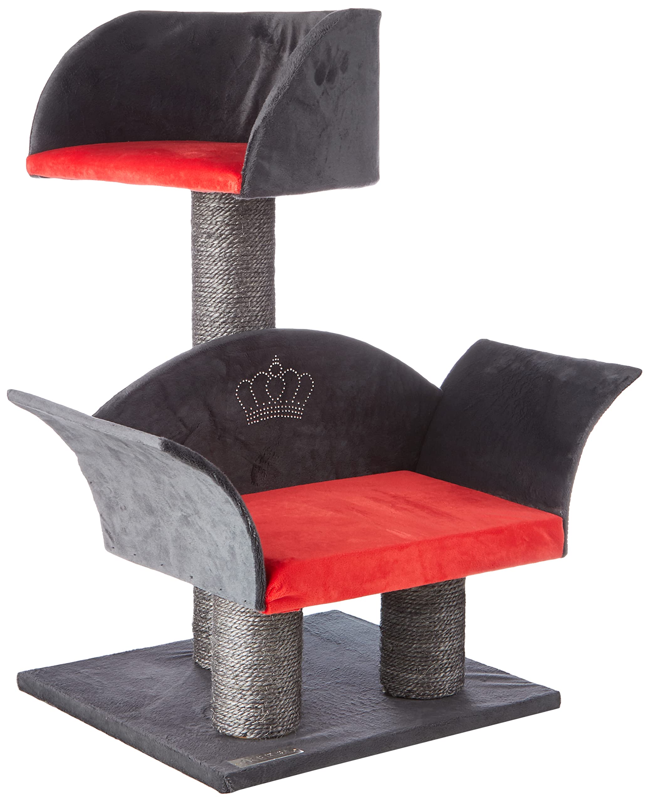 kerbl-pet-kratzbaum-lounge-deluxe-70-cm-grau-rot image 4