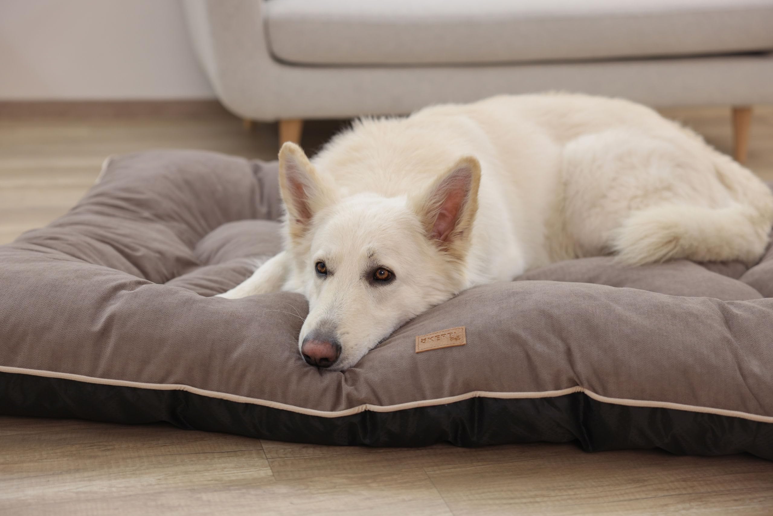 kerbl-pet-liegekissen-benno-braun-100-x-75-cm-chenille-stoff-f-r-gro-e-hunde image 4