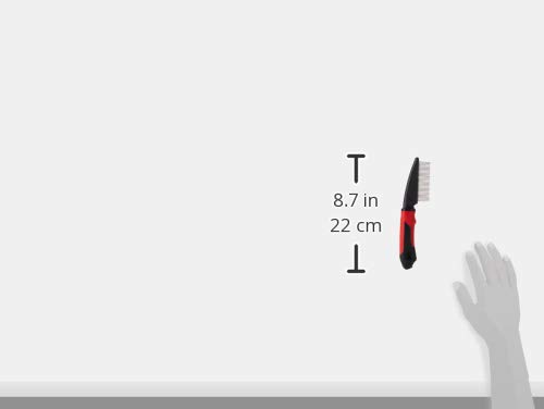 karlie-pflegekamm-mit-rotierenden-z-hnen-mittel-gummi-rot-schwarz-21x5-5-cm image 7
