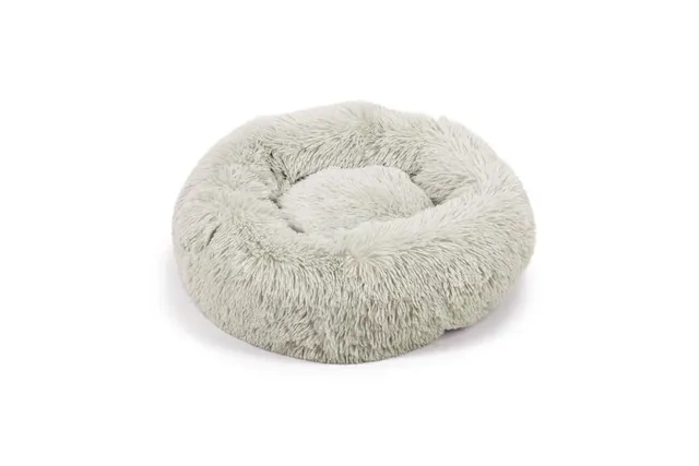 beeztees-yali-hundebett-pl-sch-hellgrau-durchm-50-cm image 1