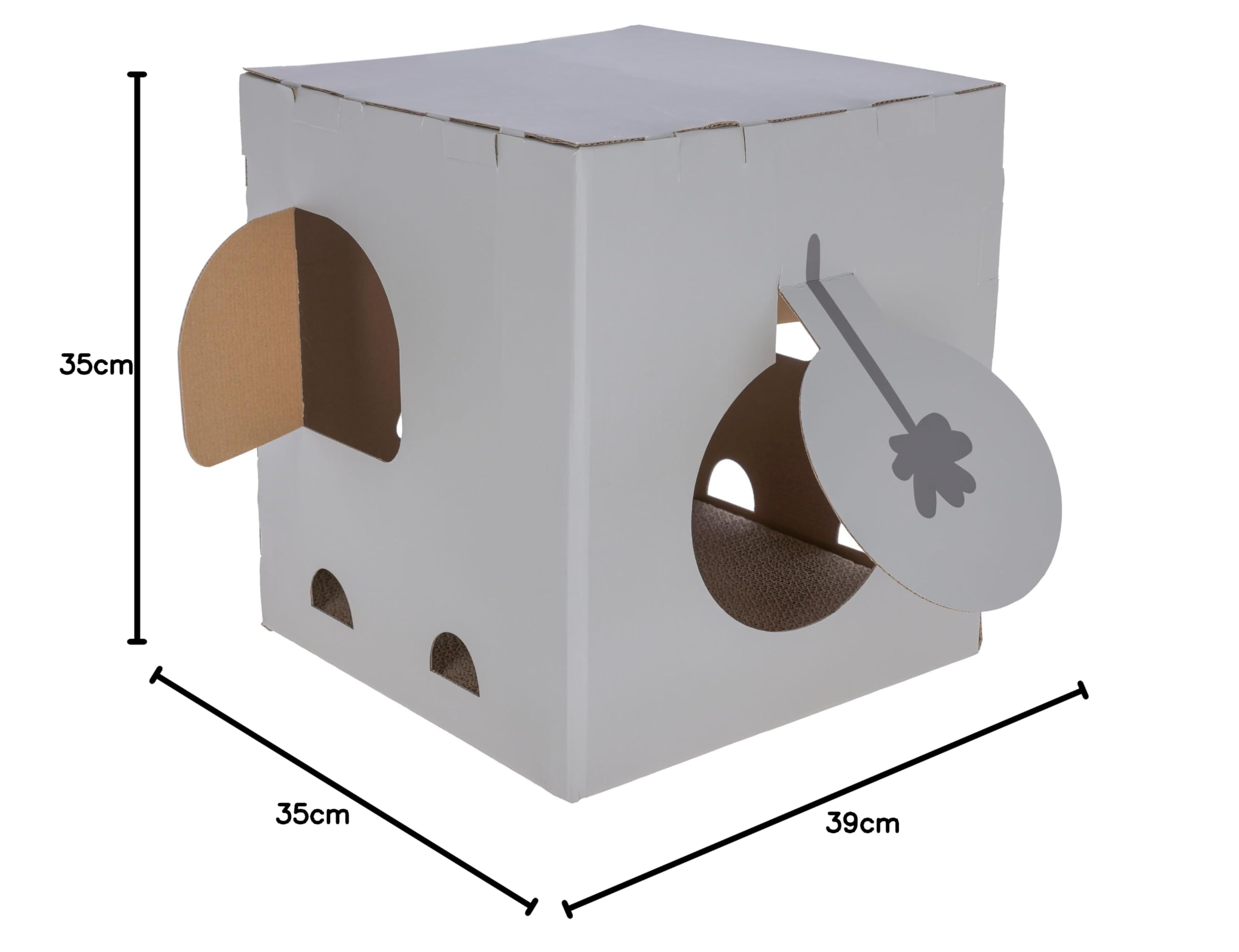 kerbl-pet-katzenkratzhaus-elefant-35x35x39cm-grau image 8