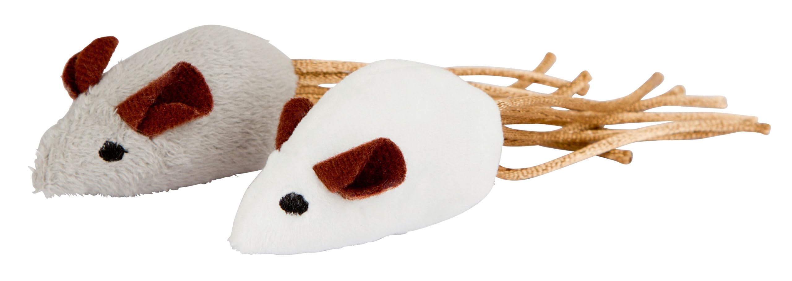 kerbl-pet-spielmaus-wei-grau-7-x-4-cm-katzenspielzeug-2-st-ck image 1