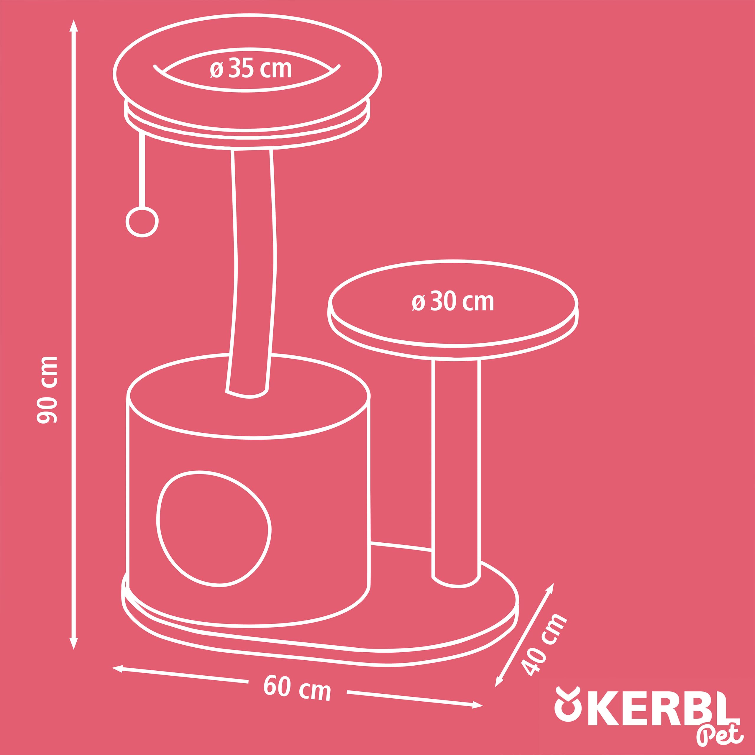 kerbl-pet-kratzbaum-lucia-wei-90-cm-katzenkratzbaum-aus-holz image 5