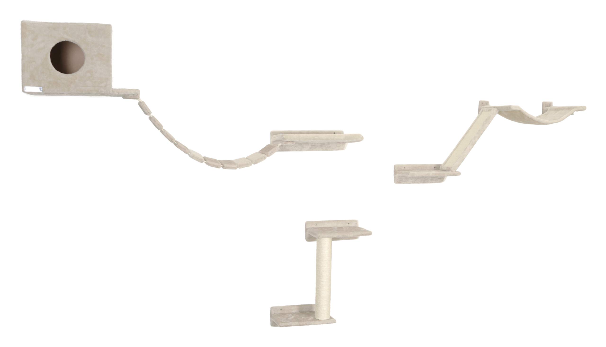 kerbl-maxi-pet-kletterwand-mount-everest-9-teilig-beige-f-r-katzen image 1
