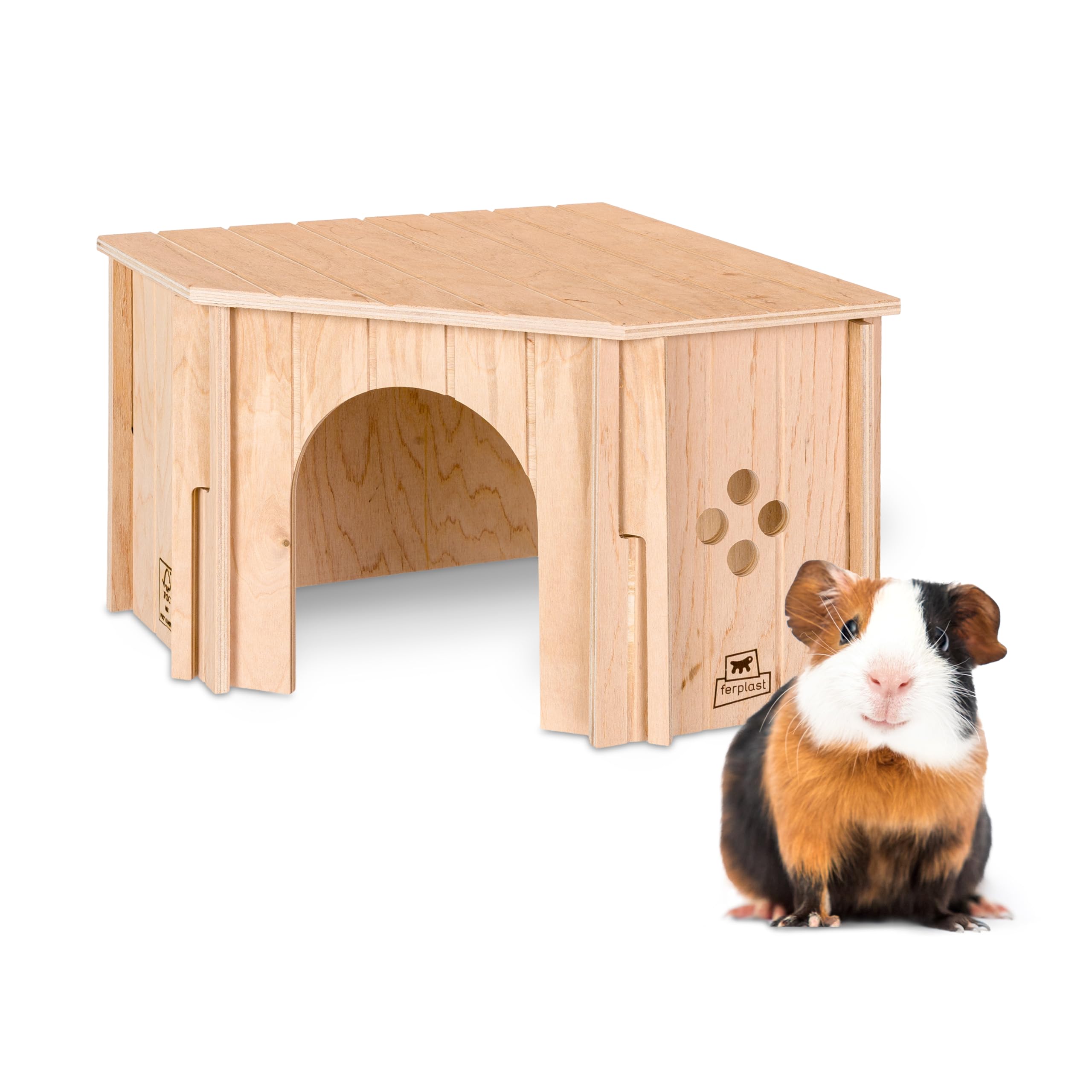 ferplast-sin-corner-eckhaus-m-f-r-kaninchen-meerschweinchen-hamster-aus-fsc-holz image 5