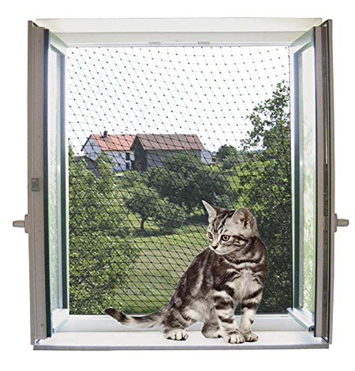 kerbl-pet-katzenschutznetz-2-x-3-m-transparent-mit-befestigung image 2