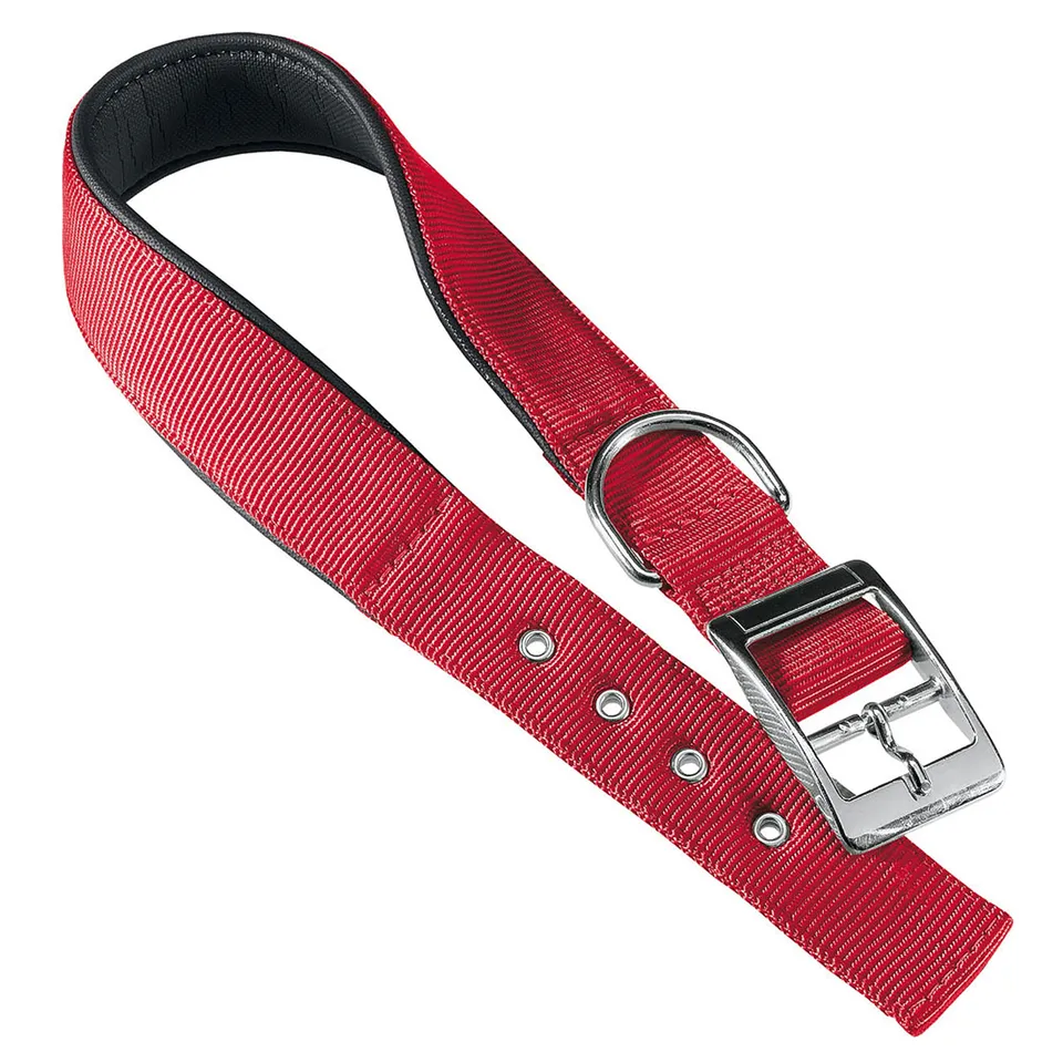 ferplast-hundehalsband-nylon-gepolstert-rot-verstellbar-23-31-cm-1-5-cm-breit image 1