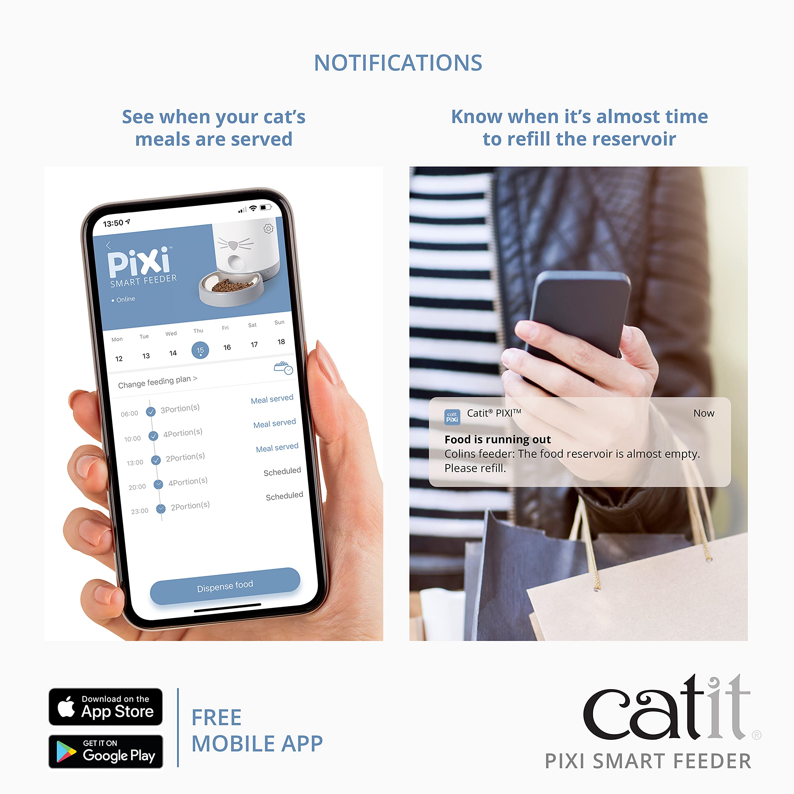 catit-pixi-smart-futterautomat-f-r-katzen-app-steuerung-1-2-kg image 2