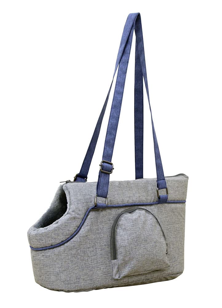 kerbl-pet-tragetasche-marie-hundetragetasche-grau-blau-46x23x25-cm image 3