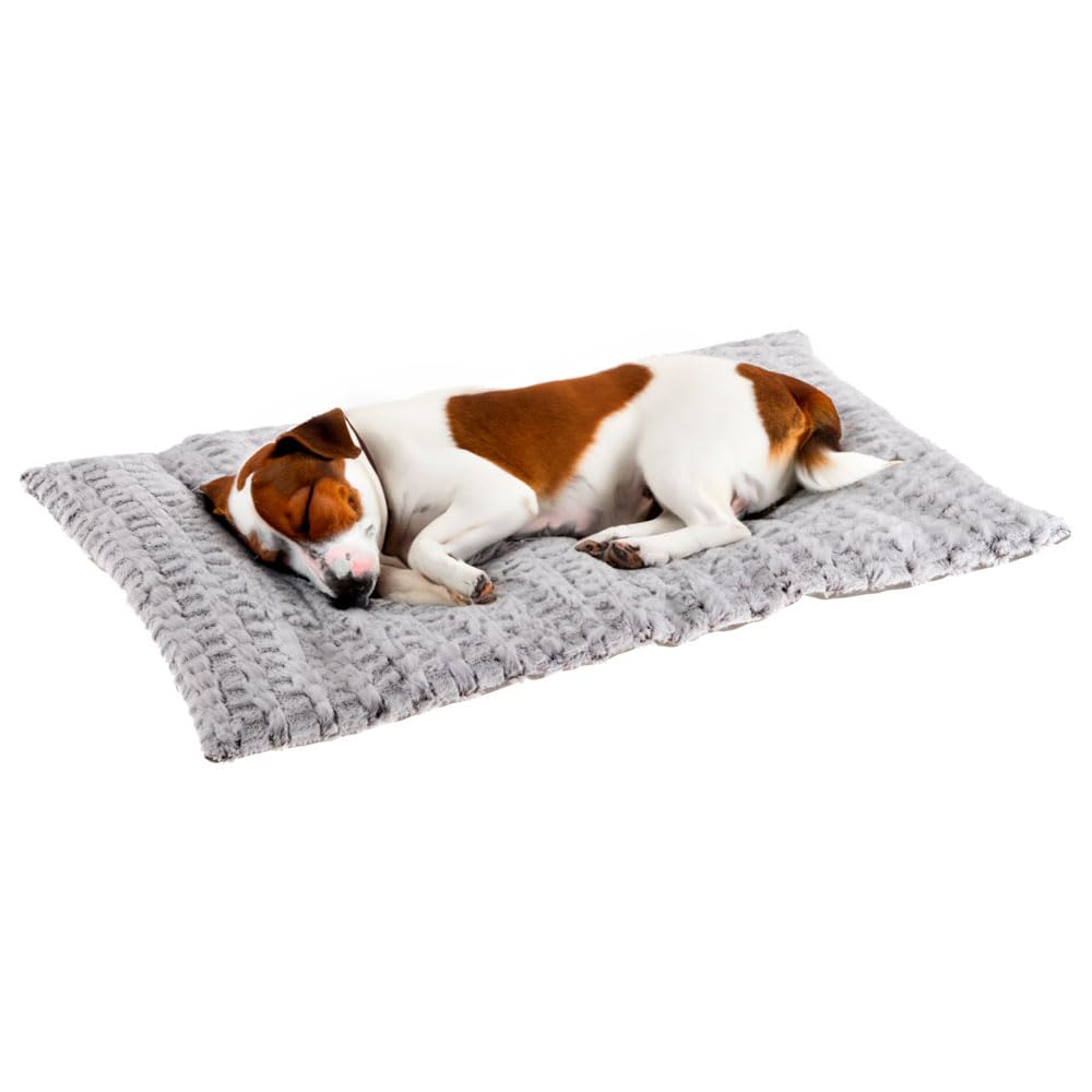 ferplast-vanille-hundekissen-hundebett-zweiseitig-pl-sch-und-baumwolle-grau-61-x image 7