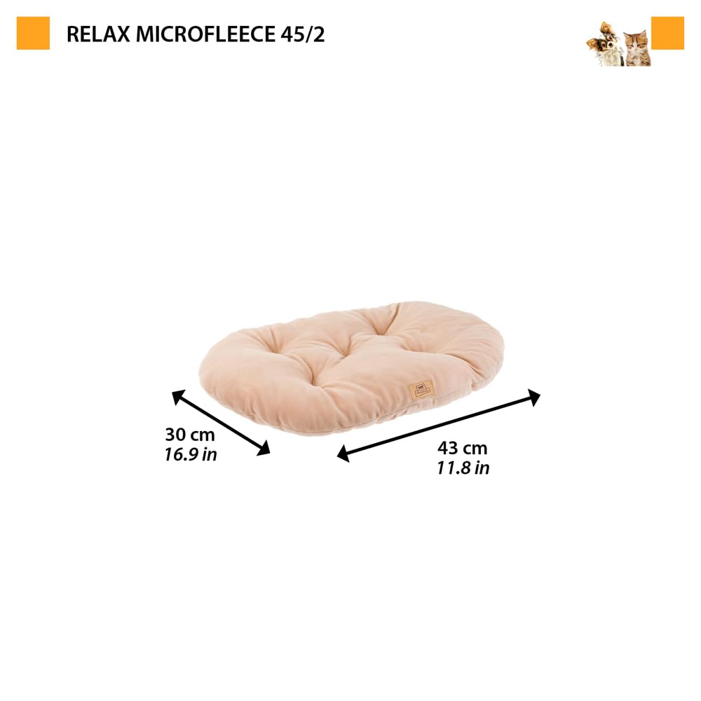 ferplast-relax-microfleece-45-2-hunde-und-katzenkissen-43-x-30-cm-beige image 2
