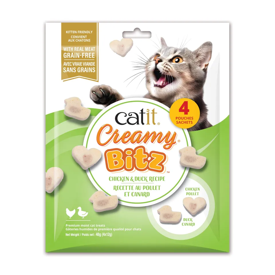 catit-creamy-bitz-snacks-huhn-mit-ente-4-x-12-g image 1
