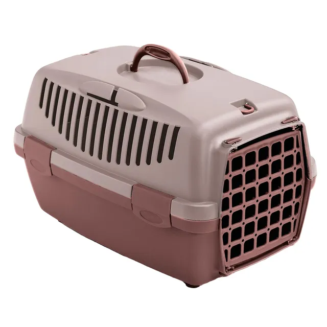 kerbl-stefanplast-gulliver-1-transportbox-48-x-32-x-31-cm-pink-braun image 1