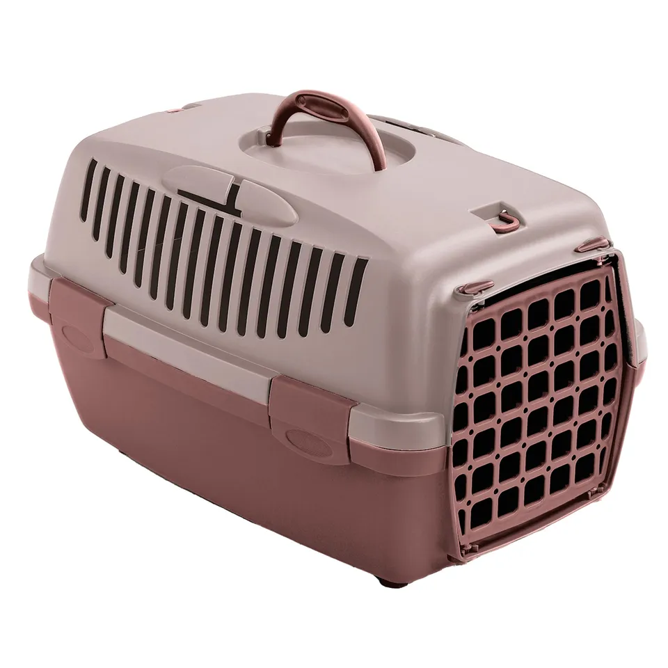 kerbl-stefanplast-gulliver-1-transportbox-48-x-32-x-31-cm-pink-braun image 1