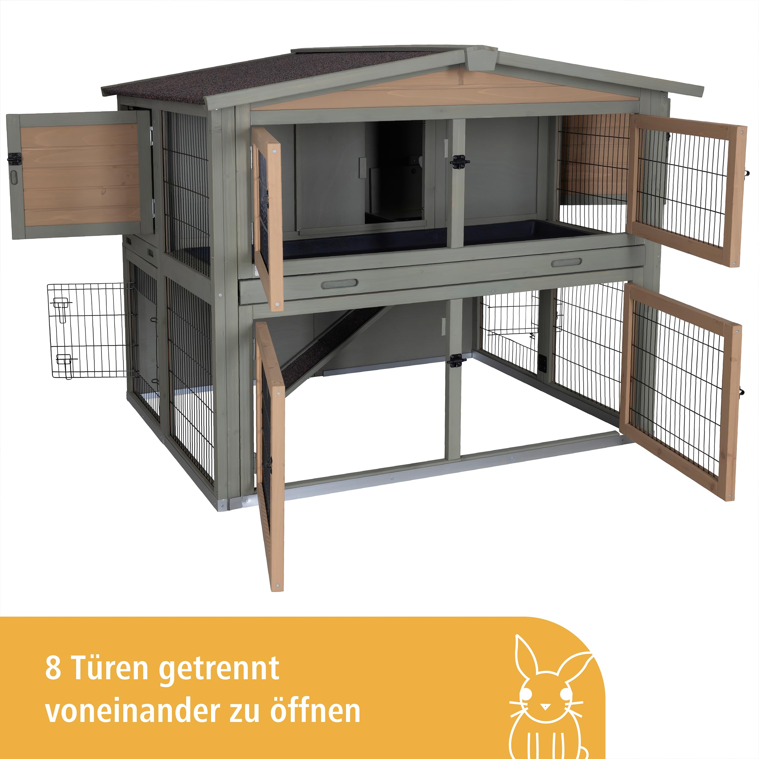 kerbl-pet-nagerstall-suite-134-x-115-x-111-cm-holz-kaninchenstall-hasenstall image 6