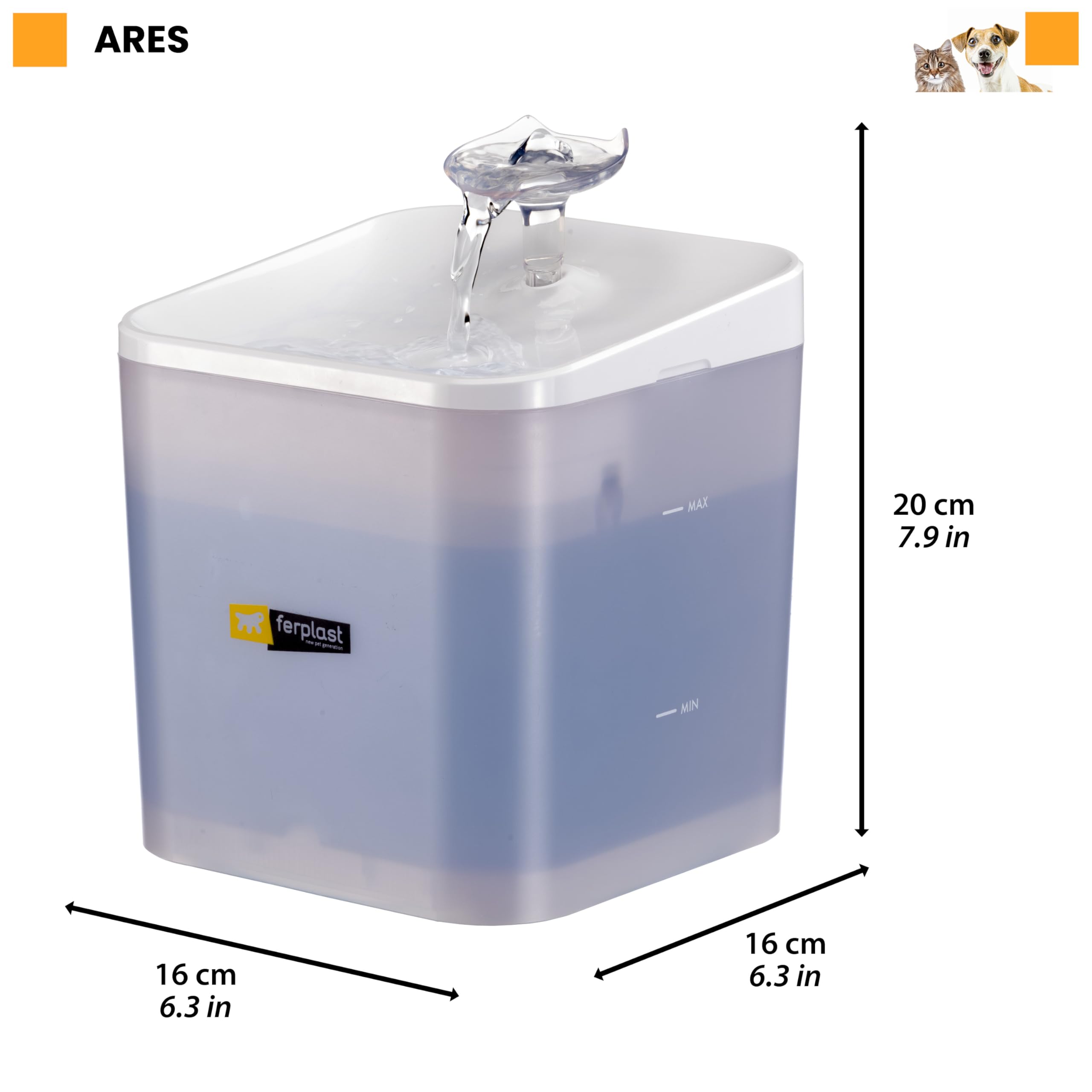 ferplast-ares-katzen-trinkbrunnen-2-l-mit-led-und-3-stufen-filter image 6