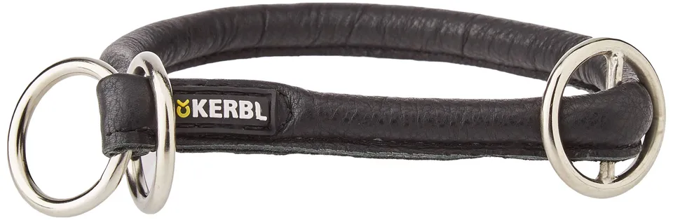 kerbl-pet-rundleder-halsband-roma-mit-stopper-45-cm-8-mm-schwarz image 1