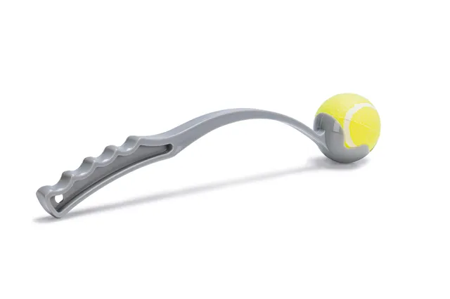 karlie-tennisball-wurfschleuder-ballwerfer-grau-32x6x6-cm-inkl-tennisball image 1