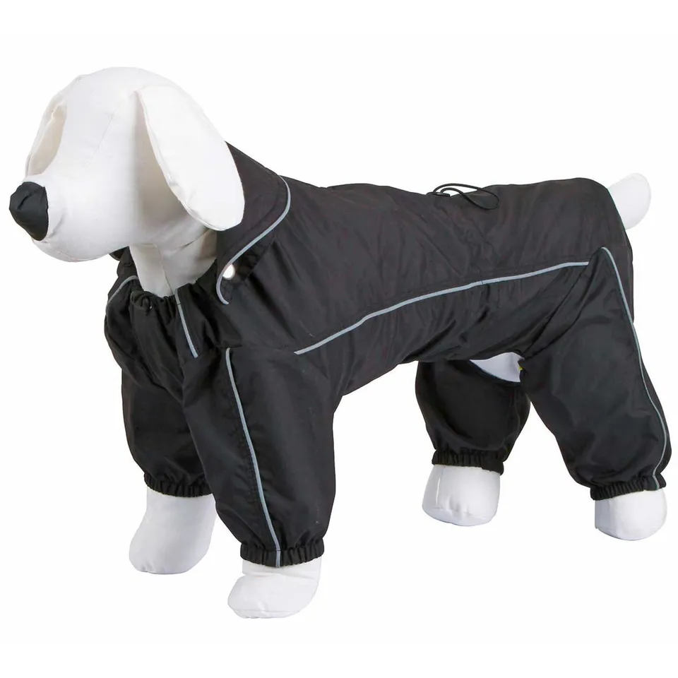 kerbl-pet-hunderegenmantel-manchester-mit-beinschutz-schwarz-r-ckenl-nge-35-cm-p image 1