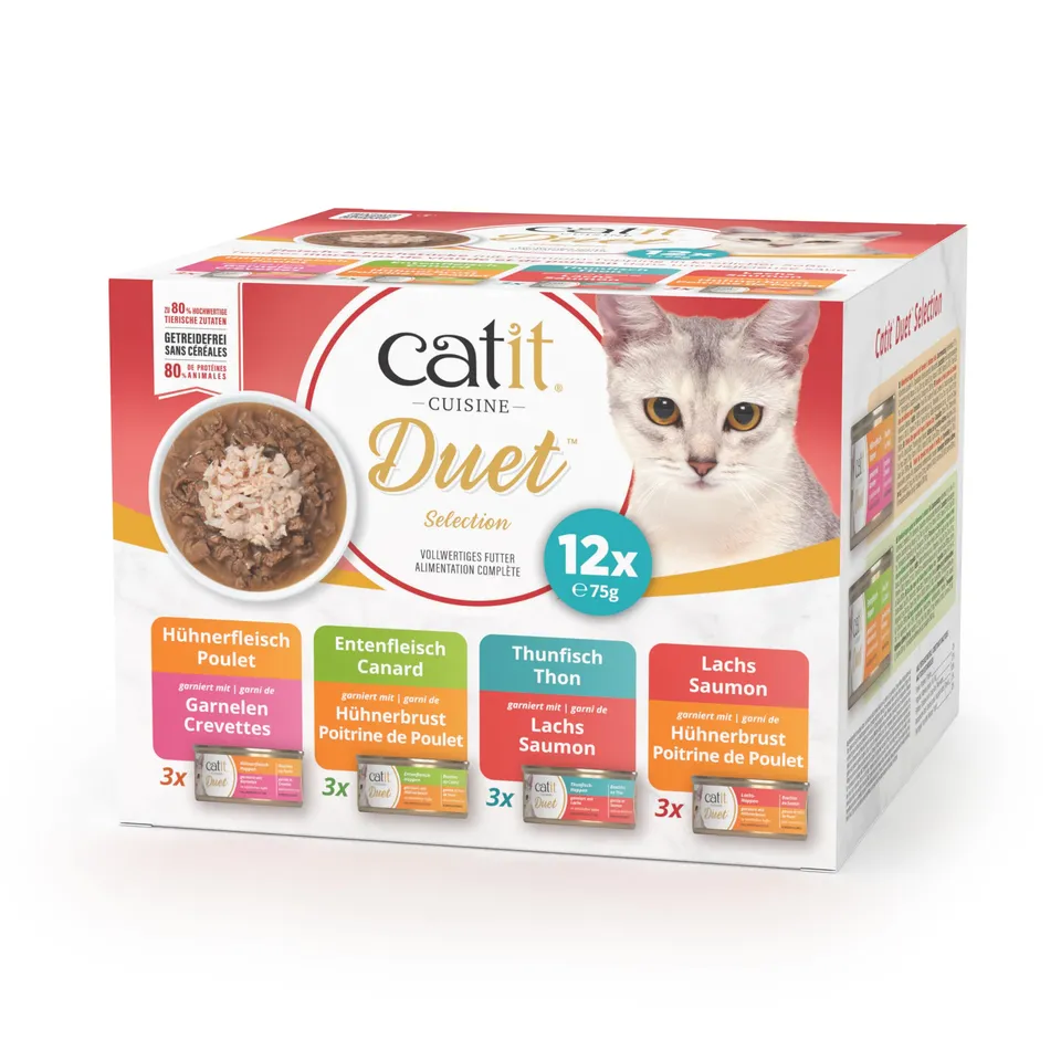 catit-cuisine-duet-mix-pack-nassfutter-f-r-katzen-12-x-75-g image 1