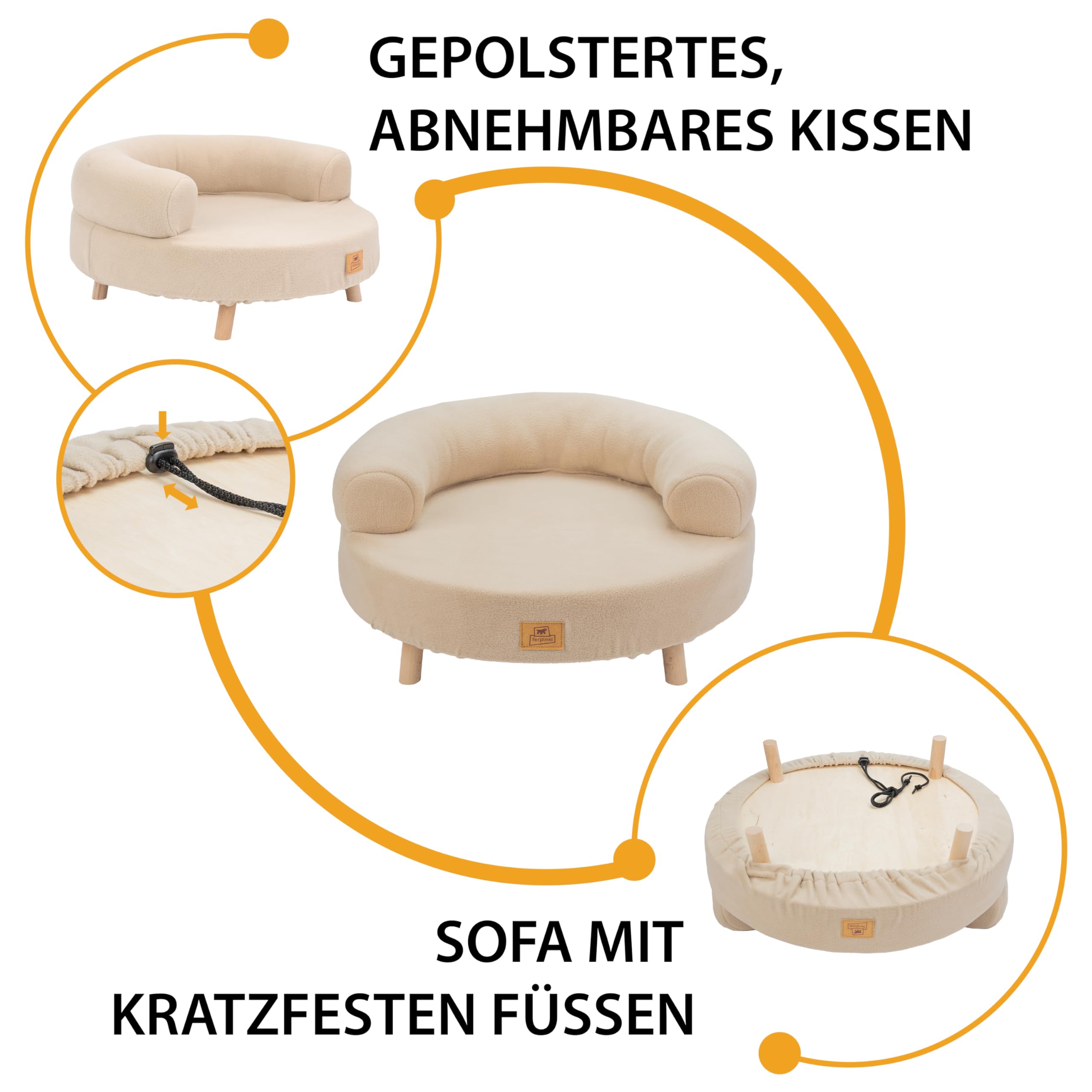 ferplast-hundebett-katzenbett-holz-rund-durchmesser-56-x-h-29-cm-mit-kissen image 6