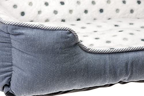 karlie-katzenbett-dot-47-x-39-cm-grau-blau-pl-sch-mit-einstieg image 8