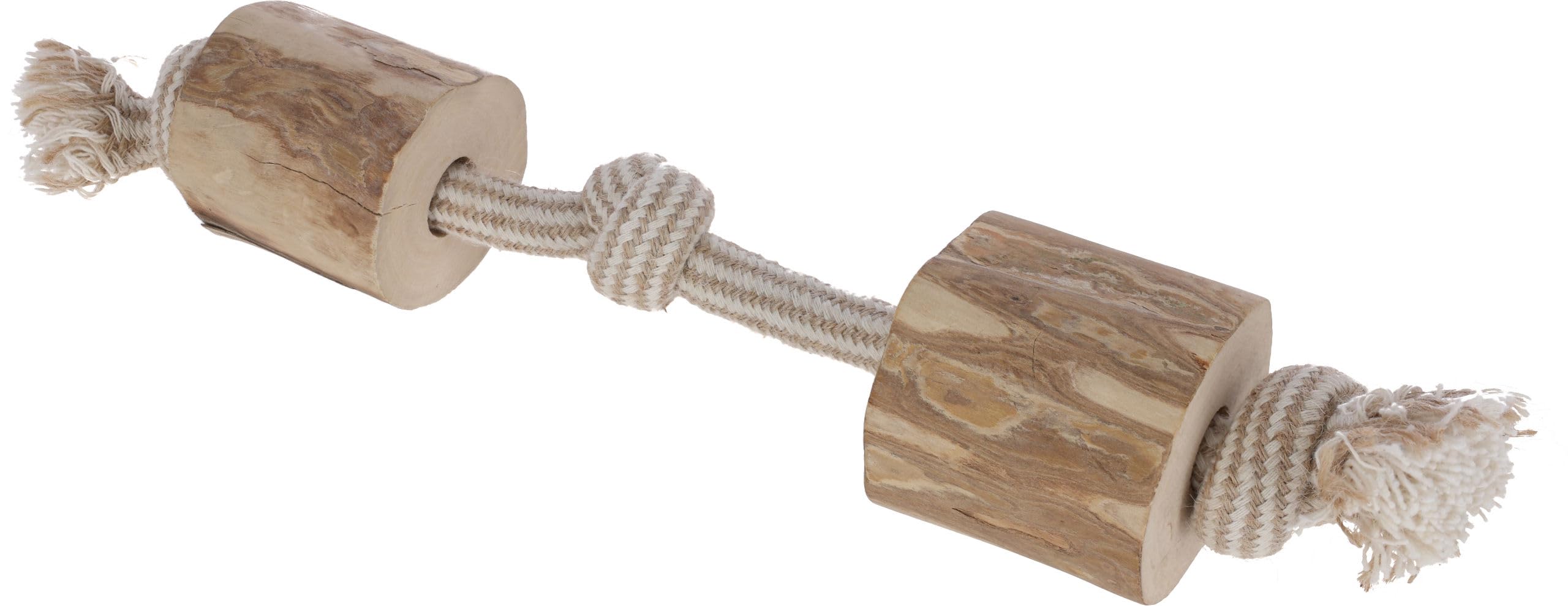 kerbl-kaffeeholz-hantel-f-r-hunde-20-cm-mit-jute-und-baumwolle-koffeinfrei image 2