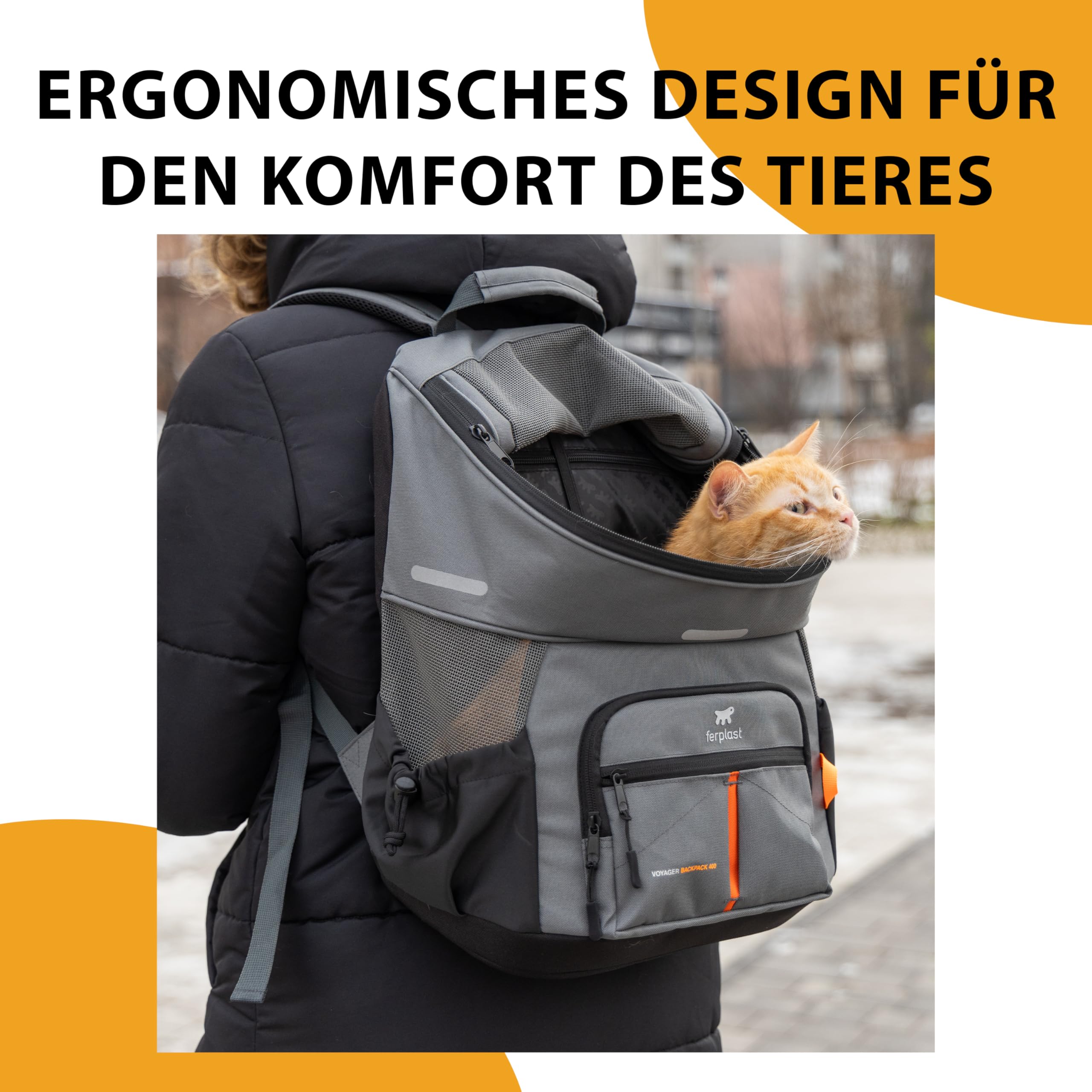 ferplast-voyager-backpack-350-hunderucksack-katzenrucksack-29-x-21-x-36-cm-schwa image 2