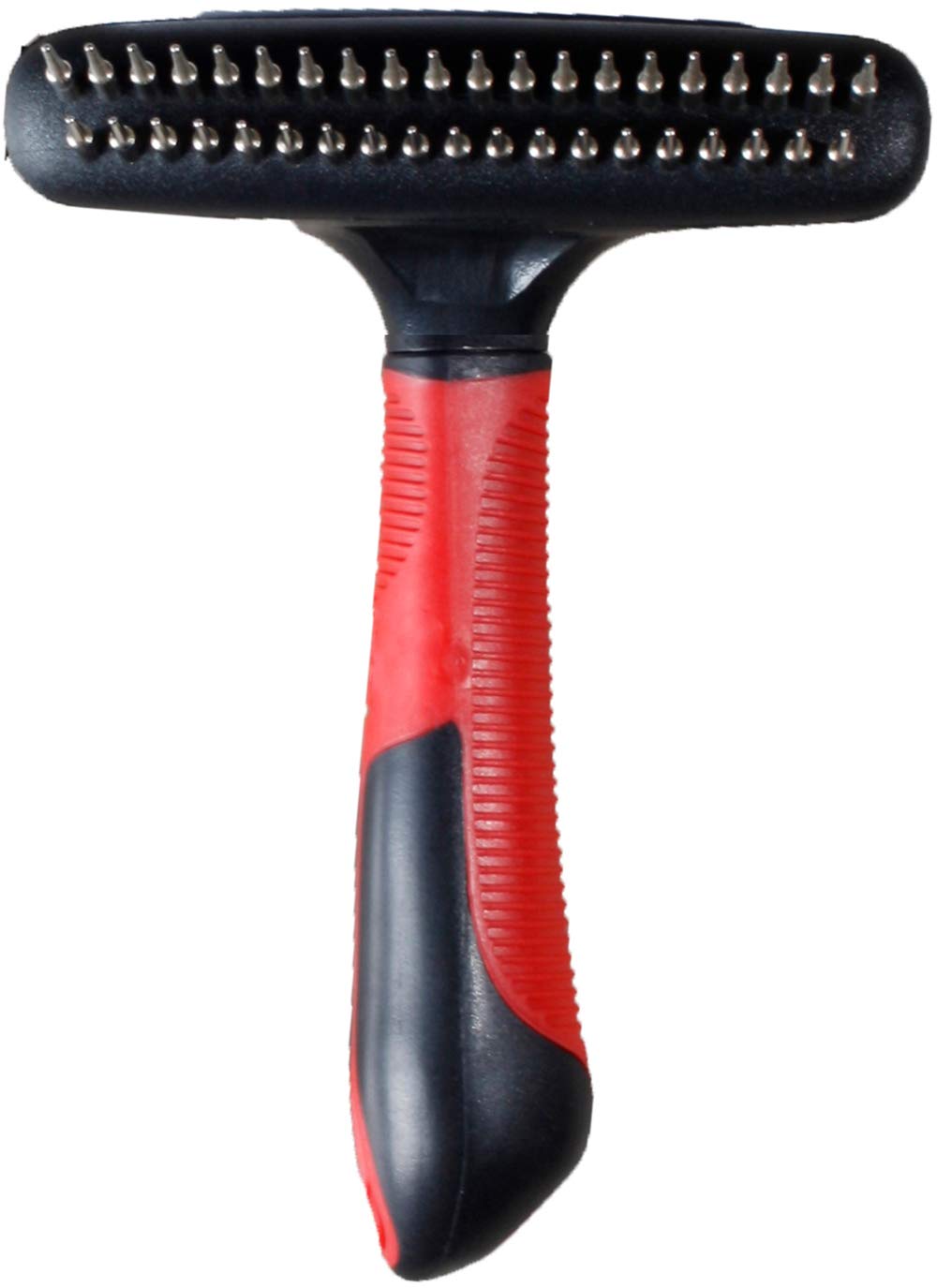karlie-unterwoll-harke-doppelreihig-hundekamm-rot-schwarz-16-5-x-11-x-6-cm image 1