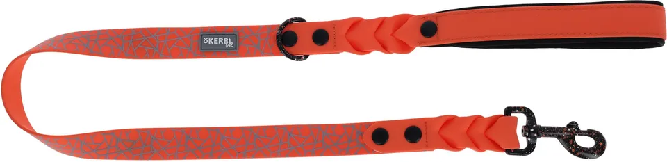 kerbl-puno-hundeleine-reflektierend-orange-25-mm-x-100-cm image 1