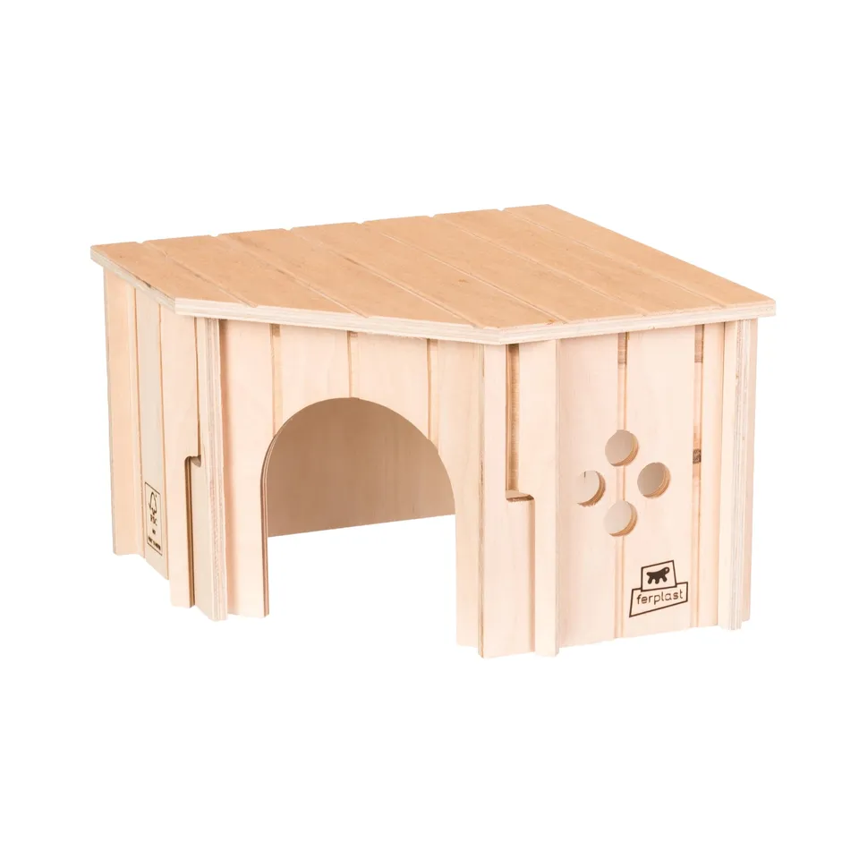 ferplast-sin-corner-eckhaus-s-f-r-kaninchen-meerschweinchen-hamster-aus-fsc-holz image 1