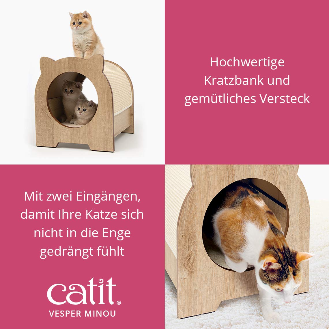 catit-vesper-minou-kratzbank-mit-versteck-36-x-36-5-x-40-5-cm-eiche image 2