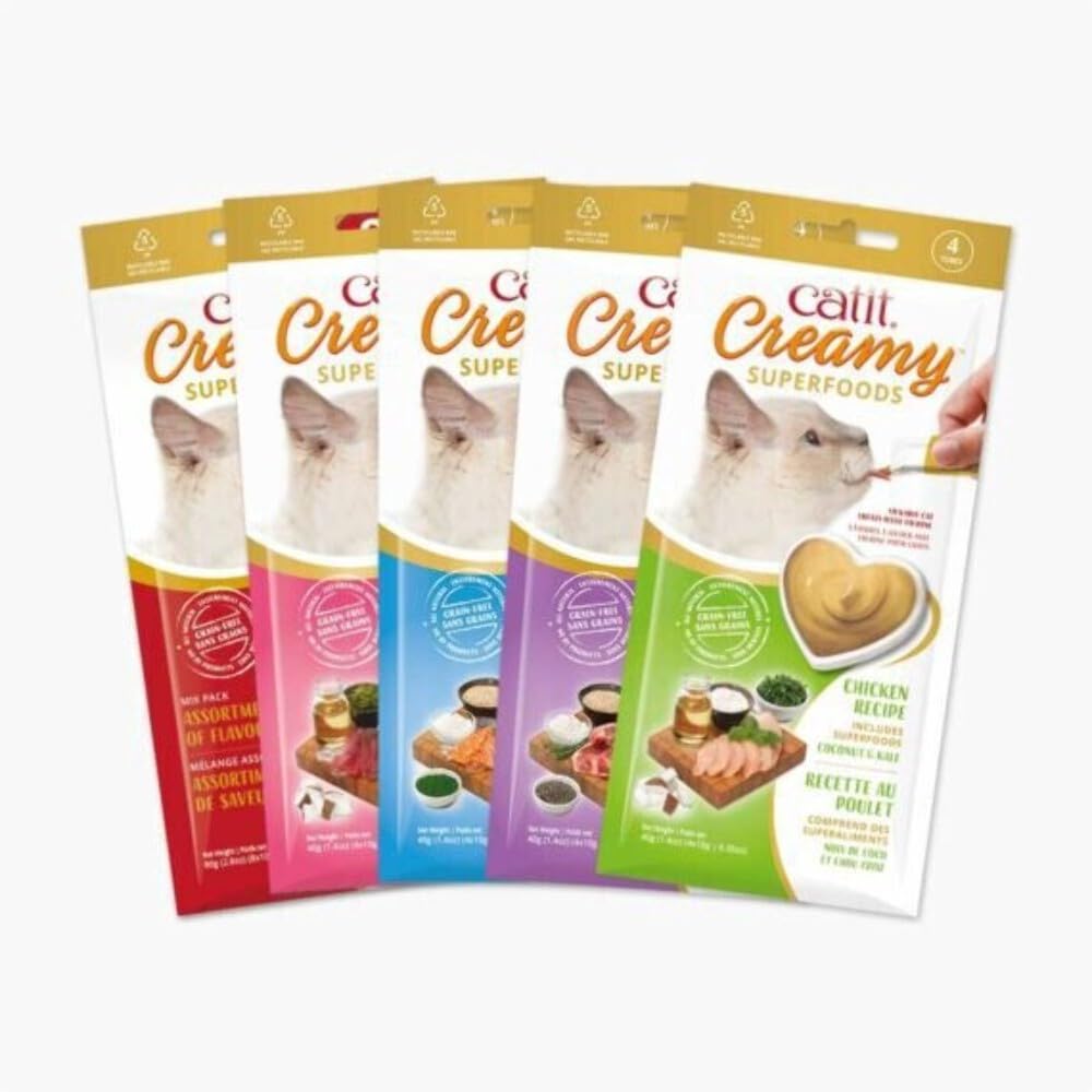 catit-creamy-superfood-leckpaste-multipack-8-x-10-g-huhn-lamm-lachs-thunfisch image 2
