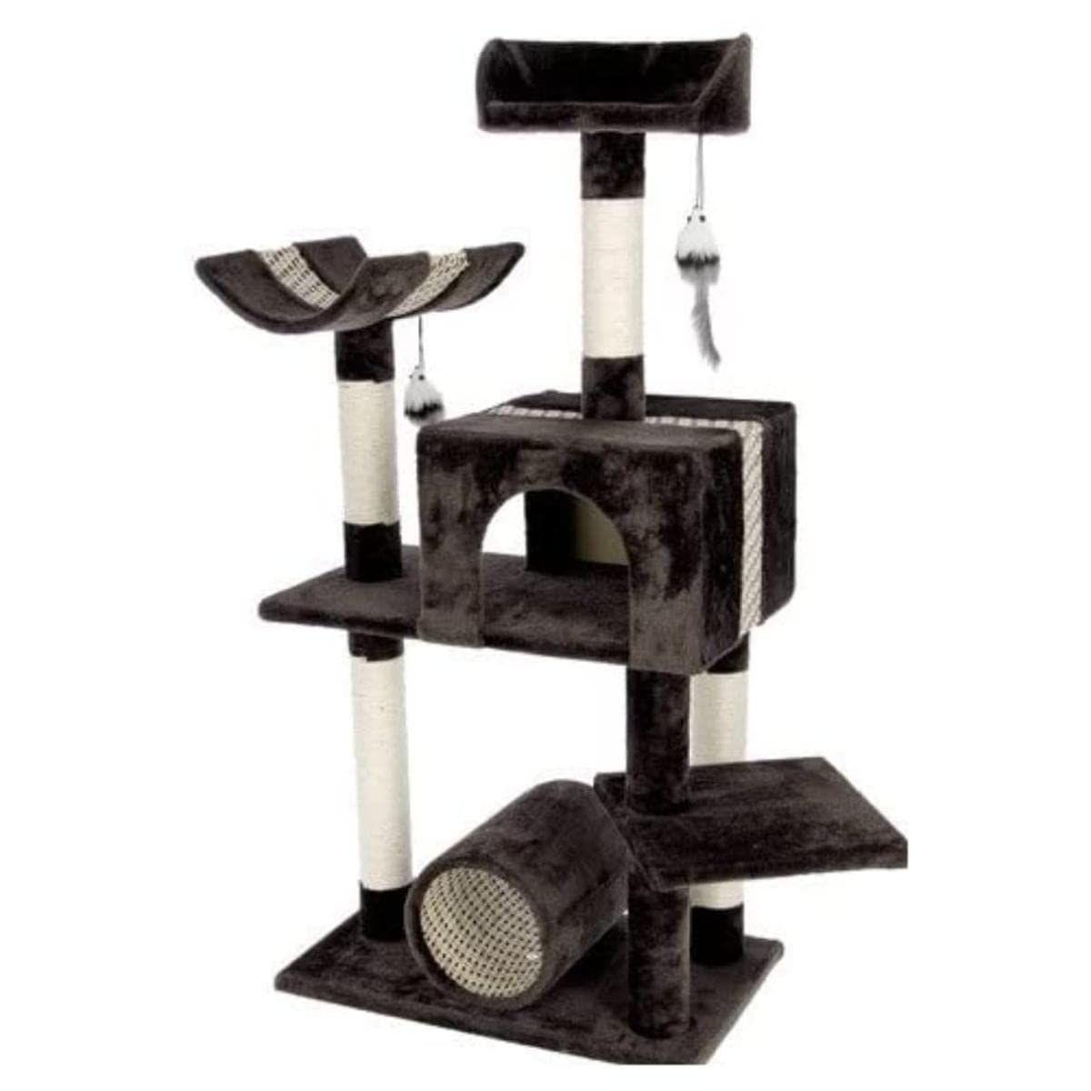 kerbl-pet-kratzbaum-safari-big-dunkelbraun-60-x-36-x-122-cm-kratzbaum image 1