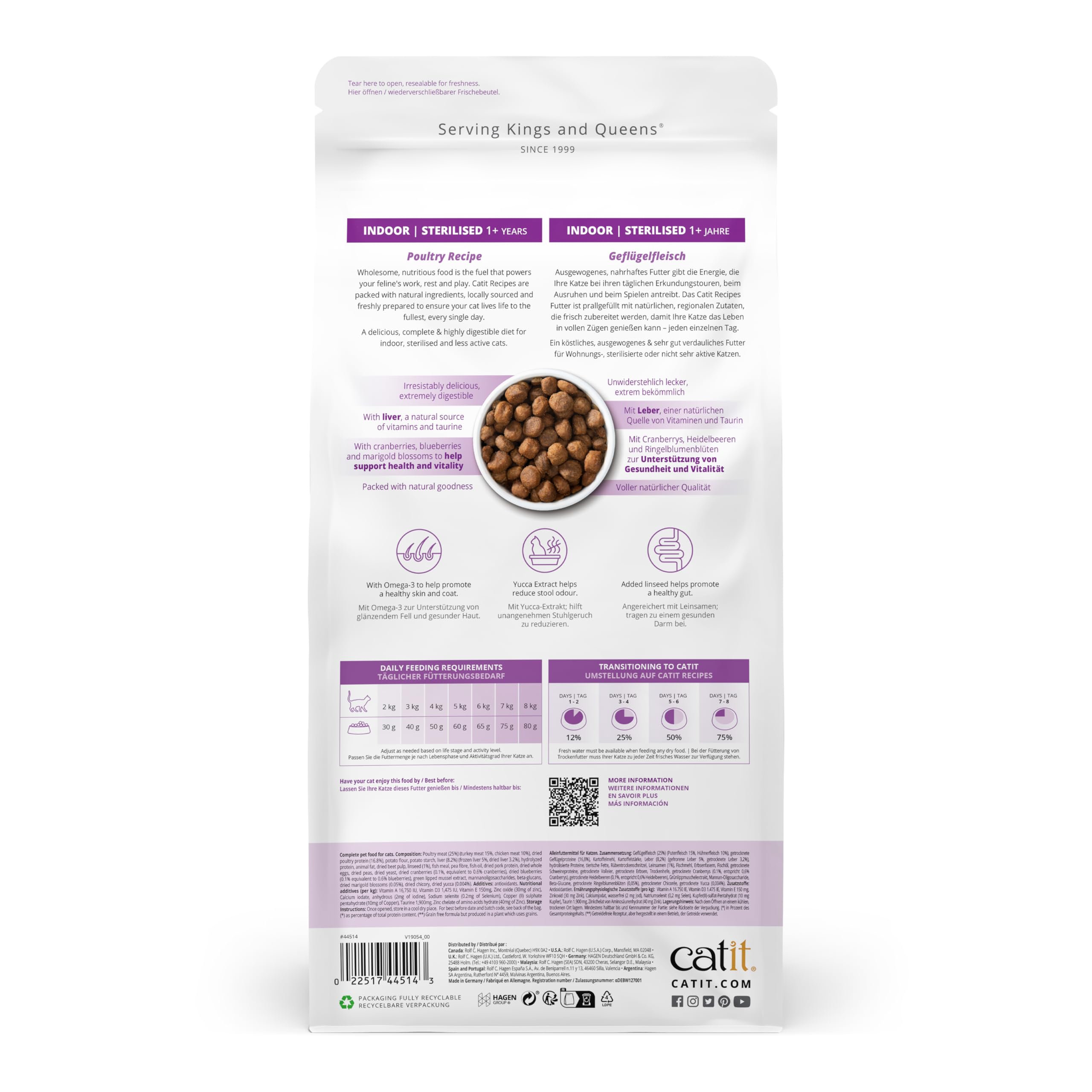 catit-recipes-premium-trockenfutter-gefl-gel-f-r-sterilisierte-hauskatzen-2kg image 2