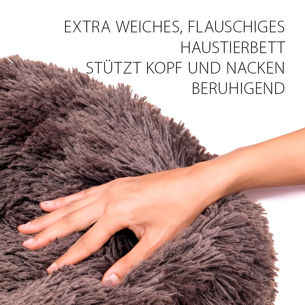 ferplast-cuddly-hundekissen-katzenbett-rund-60-x-14-cm-braun image 5