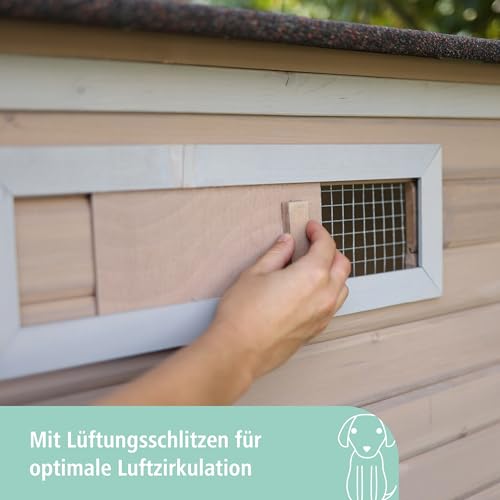 kerbl-pet-hundeh-tte-overview-mit-schiebefenstern-134-x-92-x-82-cm-wetterfest image 7
