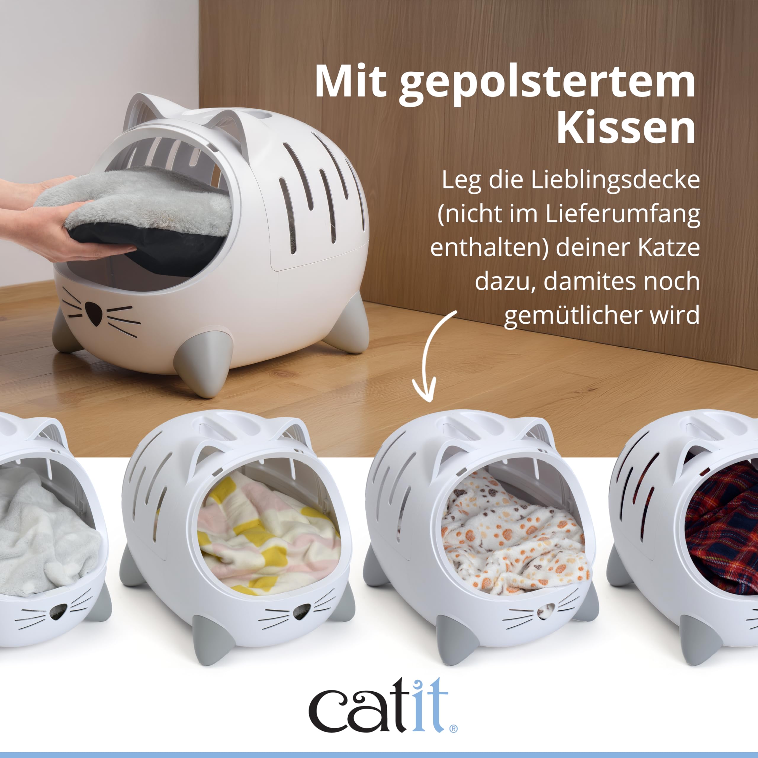catit-pixi-mio-transportbox-katzenbett-2-in-1-wei image 8