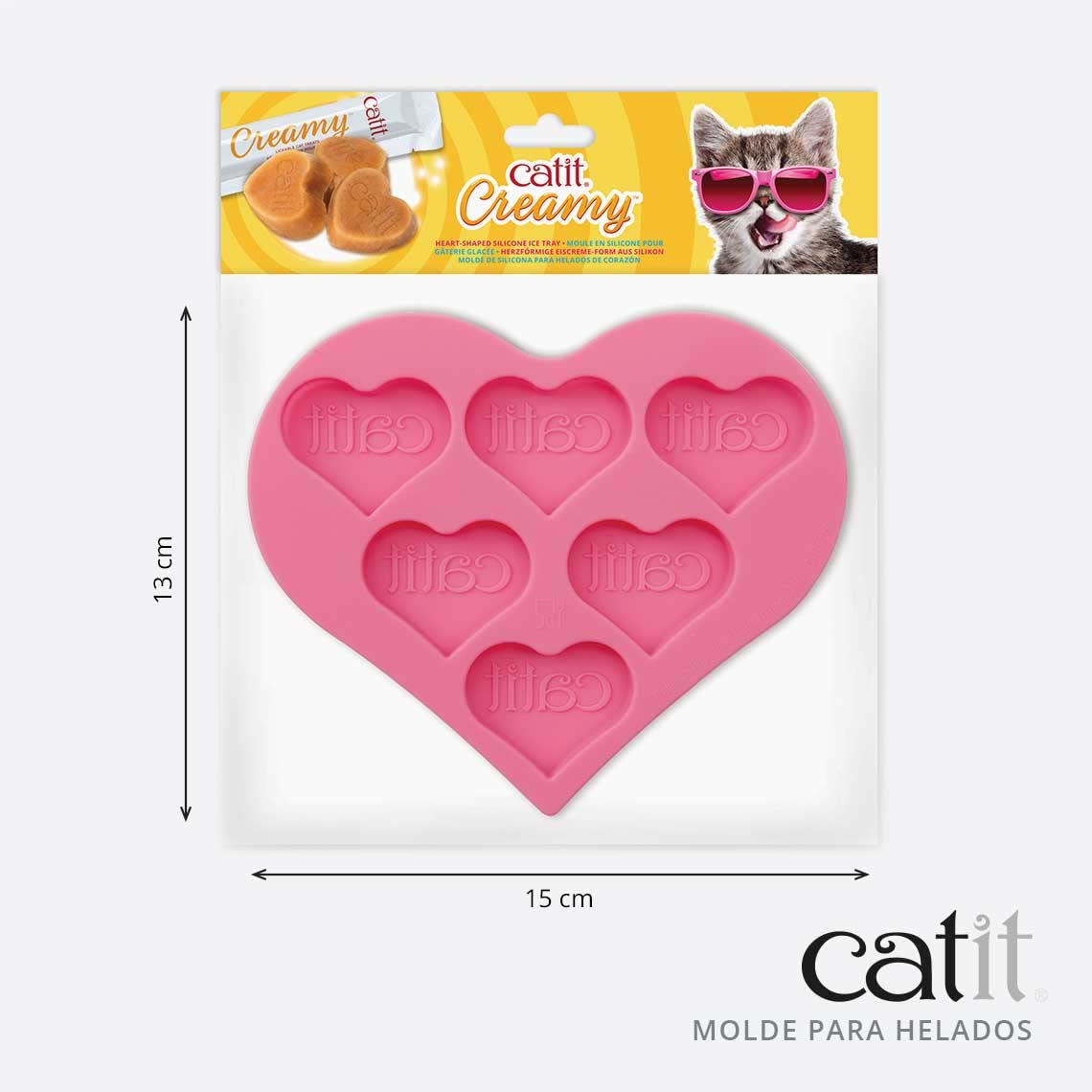 catit-creamy-ice-pops-silikon-tablett-frozen-cat-treat-tray-6-herzen image 2
