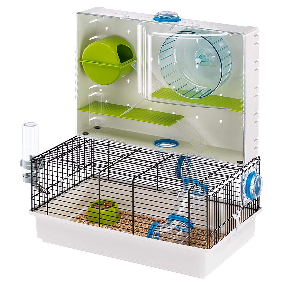 ferplast-olimpia-habitat-hamsterk-fig-46-x-29-5-x-54-cm-schwarz-mit-spielbereich image 1