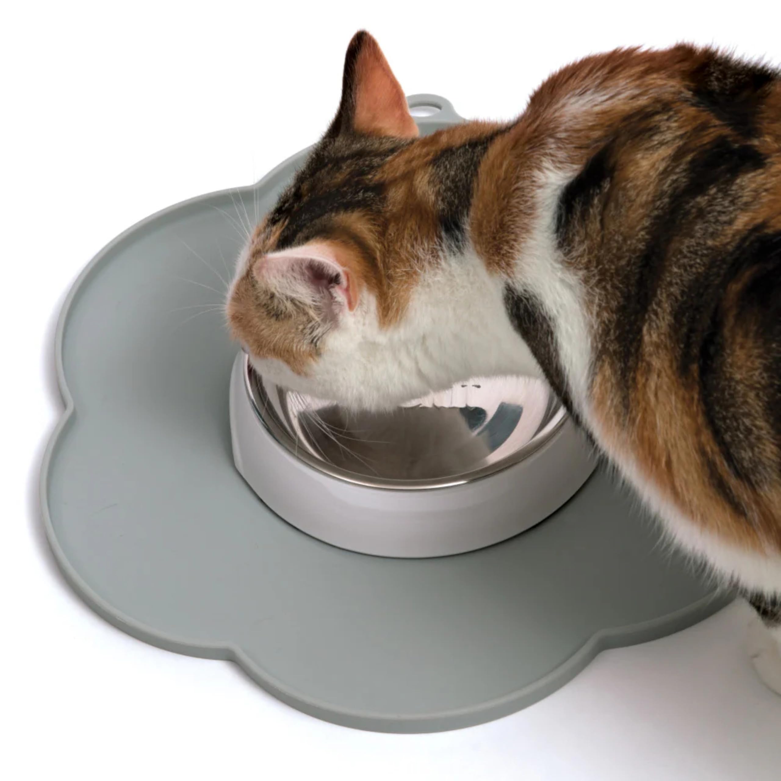 catit-silikonmatte-blume-30-cm-grau-wasserdichte-unterlage-f-r-trinkbrunnen image 3