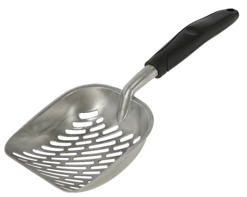 kerbl-pet-streuschaufel-alu-schwarz-35-x-14-cm-mit-kunststoffgriff image 3