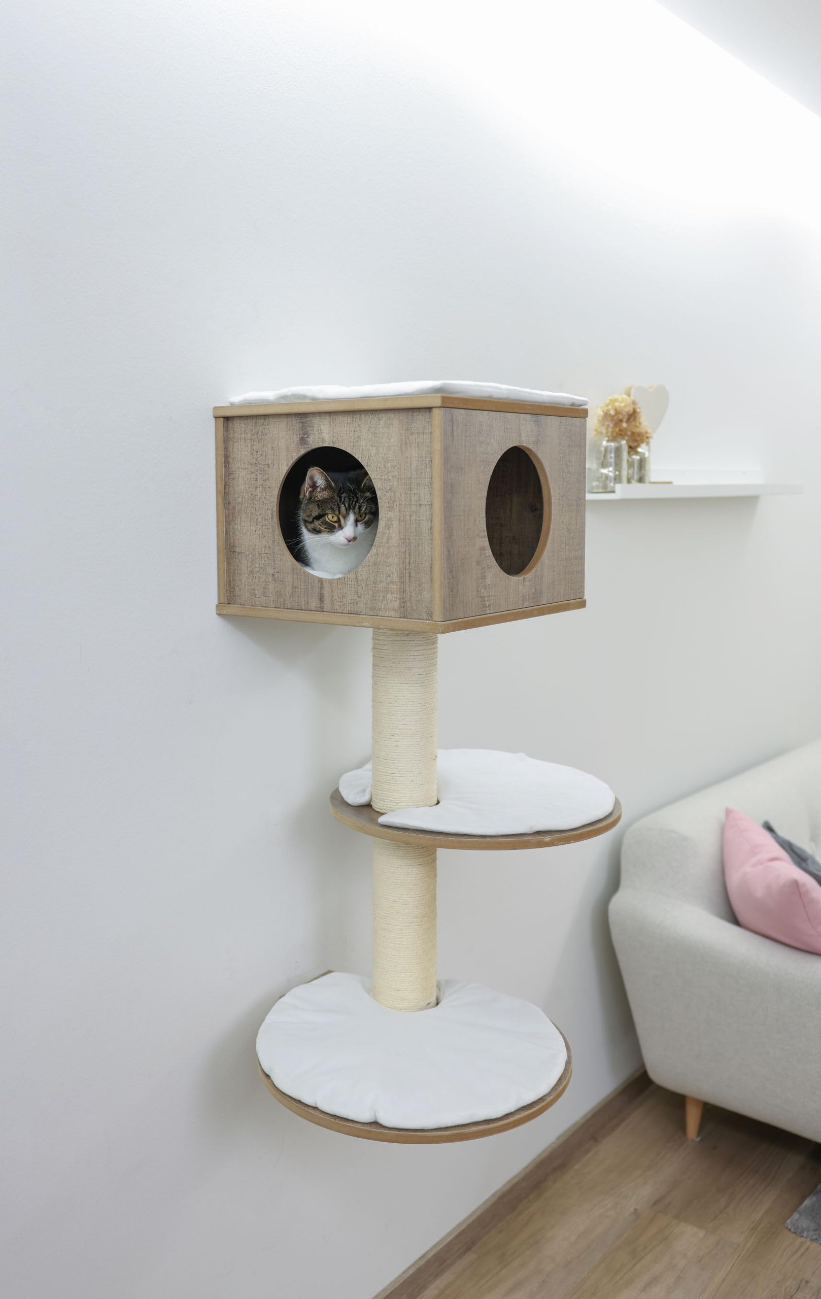 kerbl-pet-wandkratzbaum-dinari-light-45x45x106-cm-braun-wei image 6
