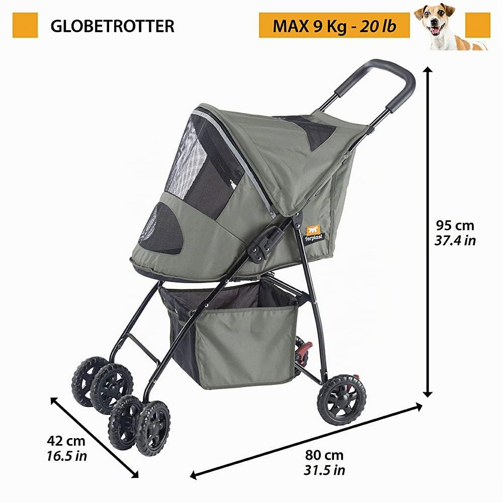 ferplast-globetrotter-hundebuggy-f-r-kleine-hunde-bis-9-kg-80-x-42-x-95-cm image 2