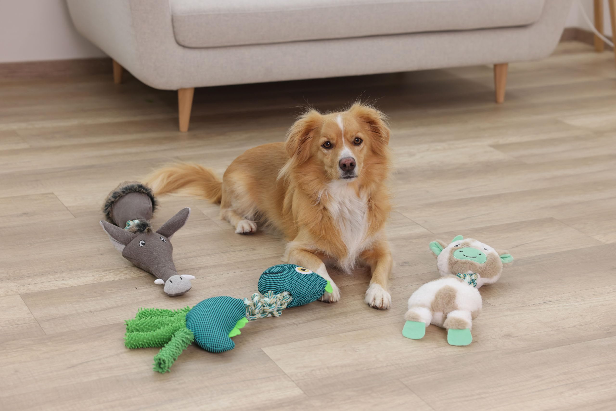 kerbl-pet-hundespielzeug-eber-17x56-cm-mit-expanderseil-und-squeaker image 5