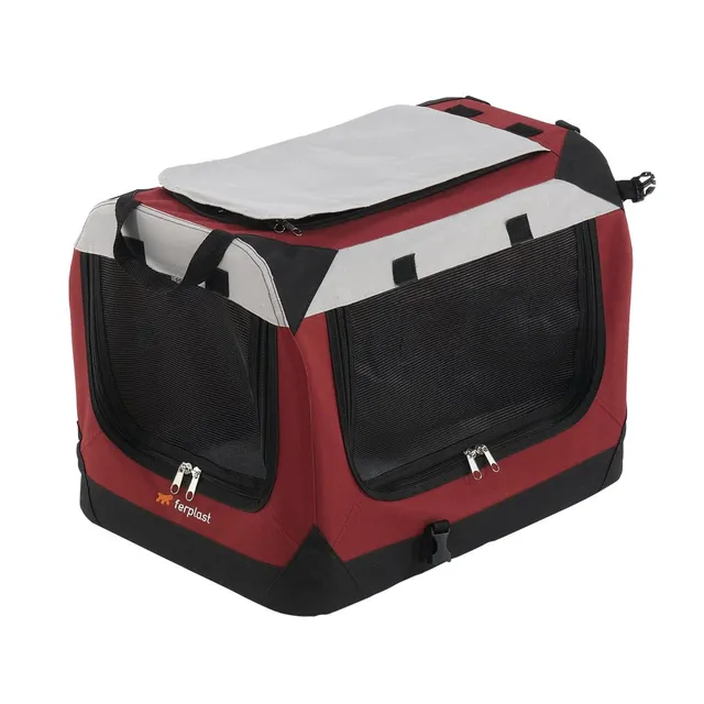 ferplast-holiday-2-transportbox-faltbar-f-r-kleine-hunde-49-x-34-x-h-34-cm image 1