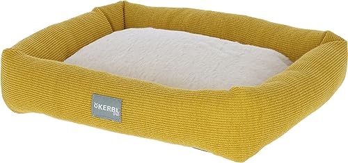 kerbl-pet-kuschelbett-kleintierbett-36x32x7-cm-wei-gelb-waschbar image 6