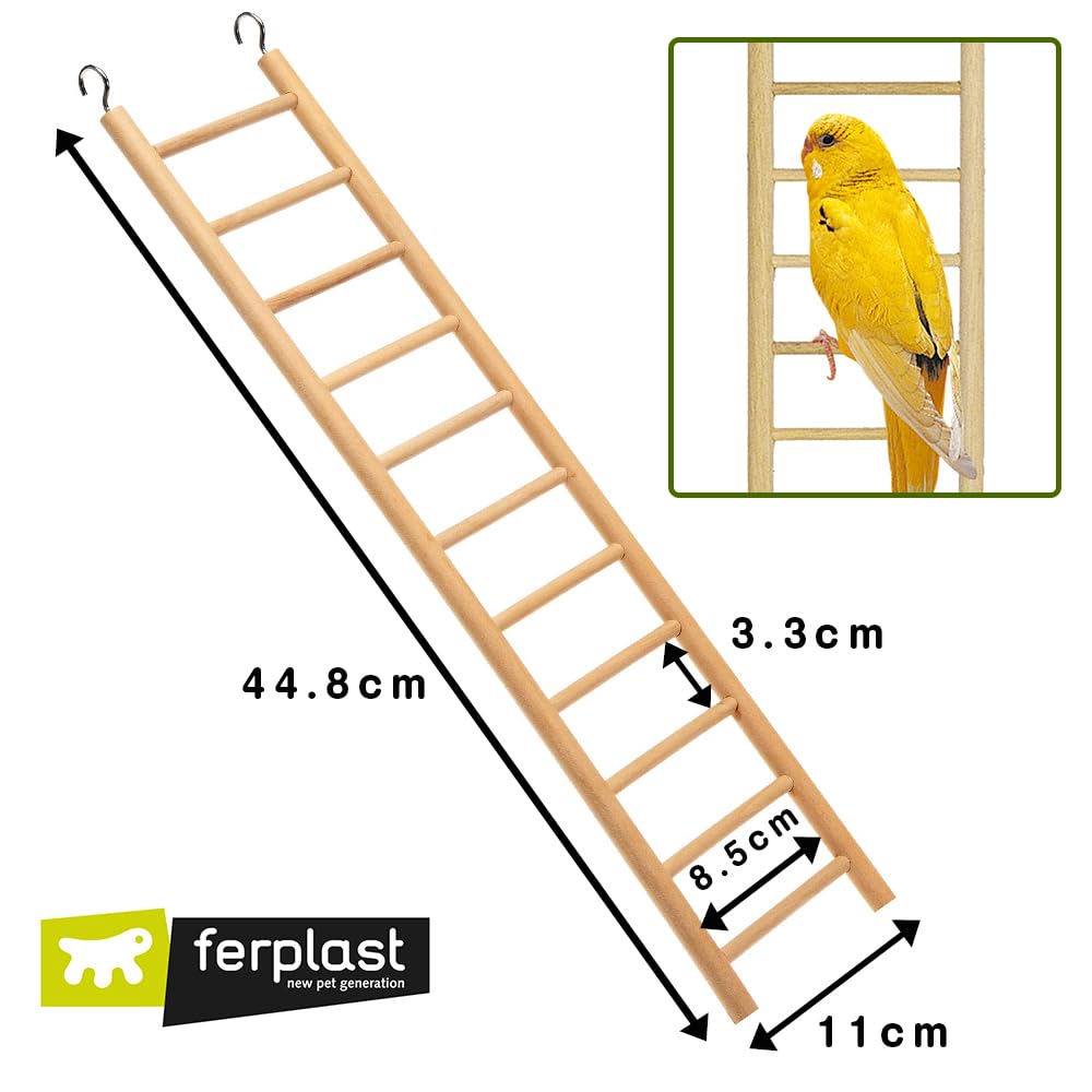 ferplast-scaletta-holzleiter-f-r-vogelk-fige-11-x-45-cm image 2