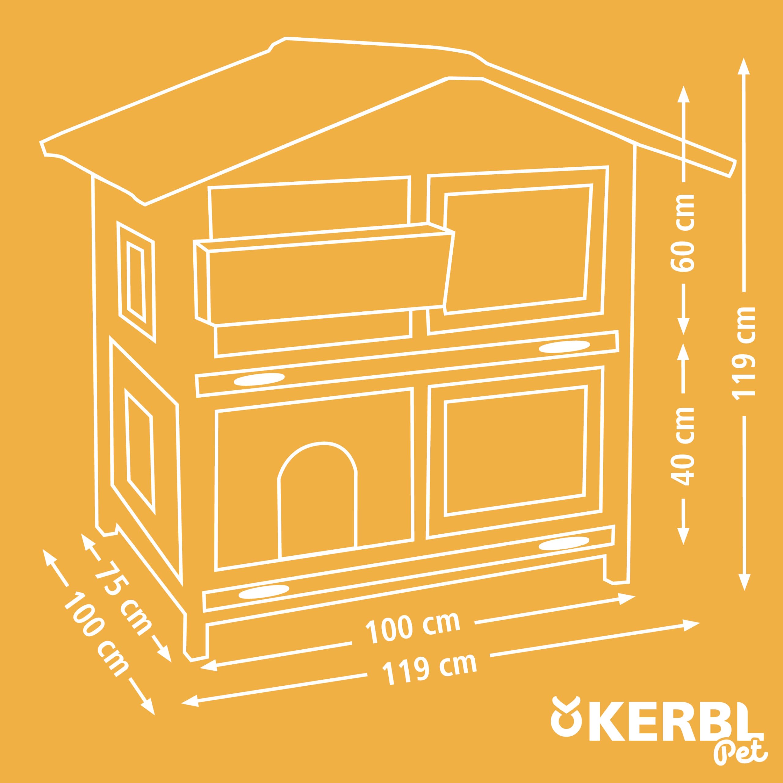kerbl-pet-nagerstall-tyrol-alpin-kaninchenstall-holz-119-x-100-x-119-cm image 8