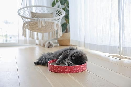 kerbl-pet-katzenkratzbett-circle-pink-34-x-5-5-cm-mit-katzenminze image 7